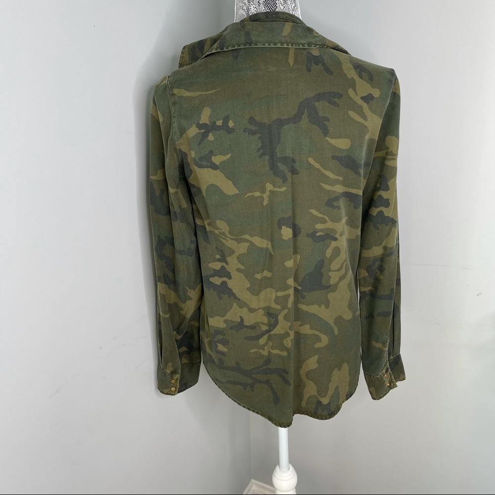 LARA Women Premium Denimwear Military Camo Blouse - Picture 7 of 9
